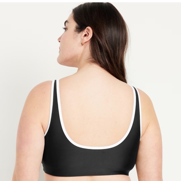 NWT OLD NAVY Zip-Front Bikini Swim Top  Color: Black Jack - Picture 6 of 10